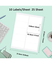 Polono Shipping Address Labels, 2" x 4" Address Labels for Laser & Inkjet Printers, Mailing Labels for 5163, 8163, 5263, Strong Adhesive for Fba Label