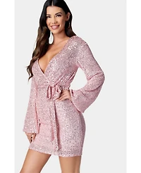Bebe Women's Knit Sequin Dress