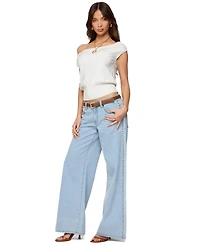 Edikted Womens Pheobe Contrast Knit Tank Top