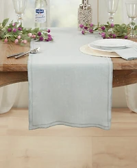 Saro Lifestyle Stonewashed Overlock Edge Table Runner