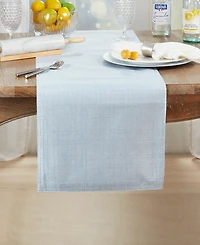 Saro Lifestyle Classic Stitched Plaid Table Runner