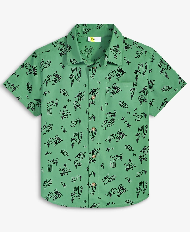 Epic Threads Little & Big Boys Printed Cotton Shirt, Exclusively at Macy's