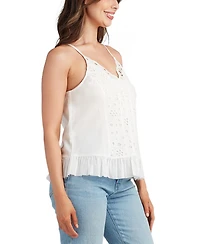Bcx Juniors' Cotton Eyelet Tank Top