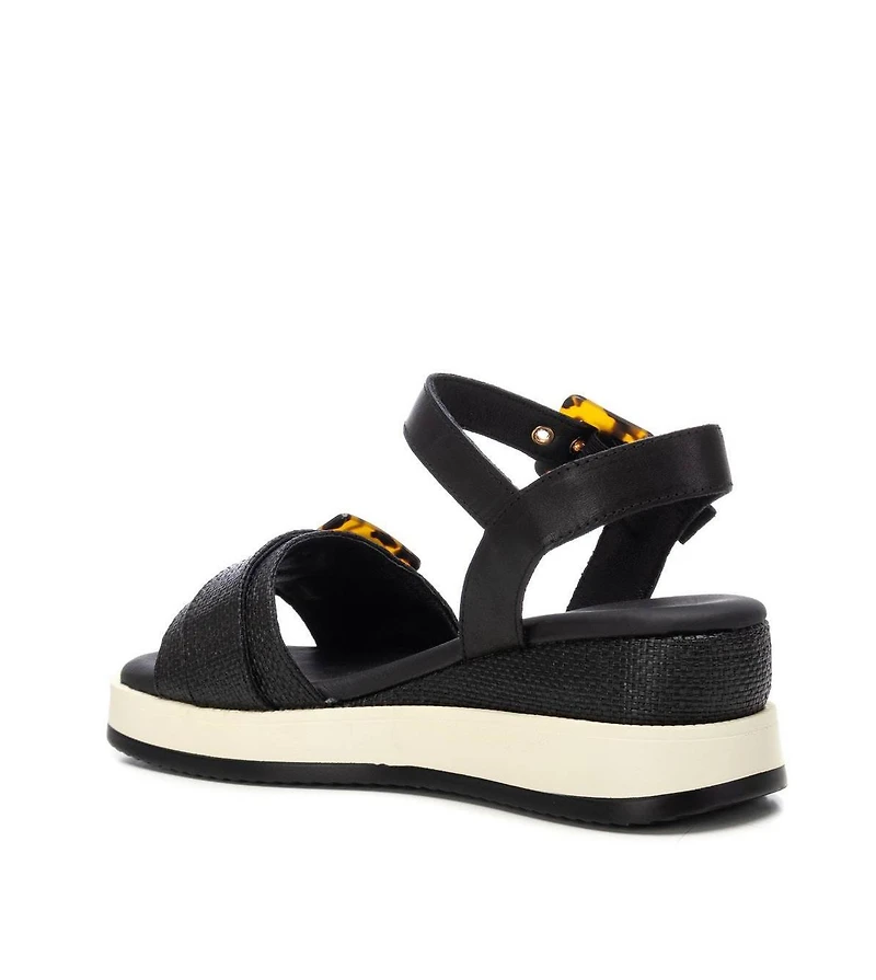 Carmela Leather Women's Wedge Sandals By Xti