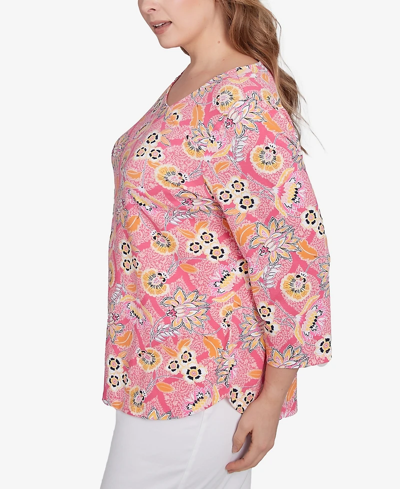 Ruby Rd. Plus Floral Knit Top