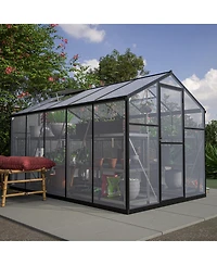 Streamdale 6x10 Polycarbonate Greenhouse Kit with Aluminum Frame and Adjustable Roof Vent