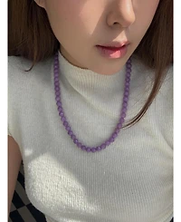 Lilac — Purple jade beaded necklace