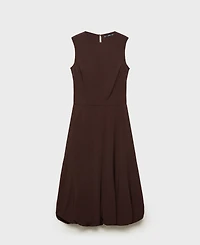 Mango Women's Puffed Hem Midi Dress