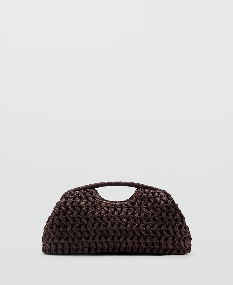 Mango Women's Natural Fiber Clutch Bag