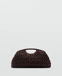 Mango Women's Natural Fiber Clutch Bag
