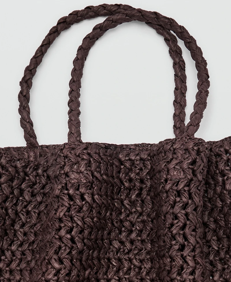 Mango Women's Natural Fiber Maxi Bag