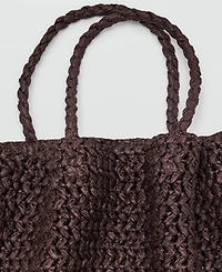 Mango Women's Natural Fiber Maxi Bag