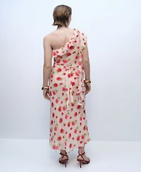 Mango Women's Floral Ruffled Dress