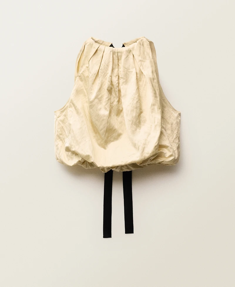 Mango Women's Wrinkled Fabric Balloon Effect Blouse