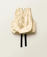 Mango Women's Wrinkled Fabric Balloon Effect Blouse