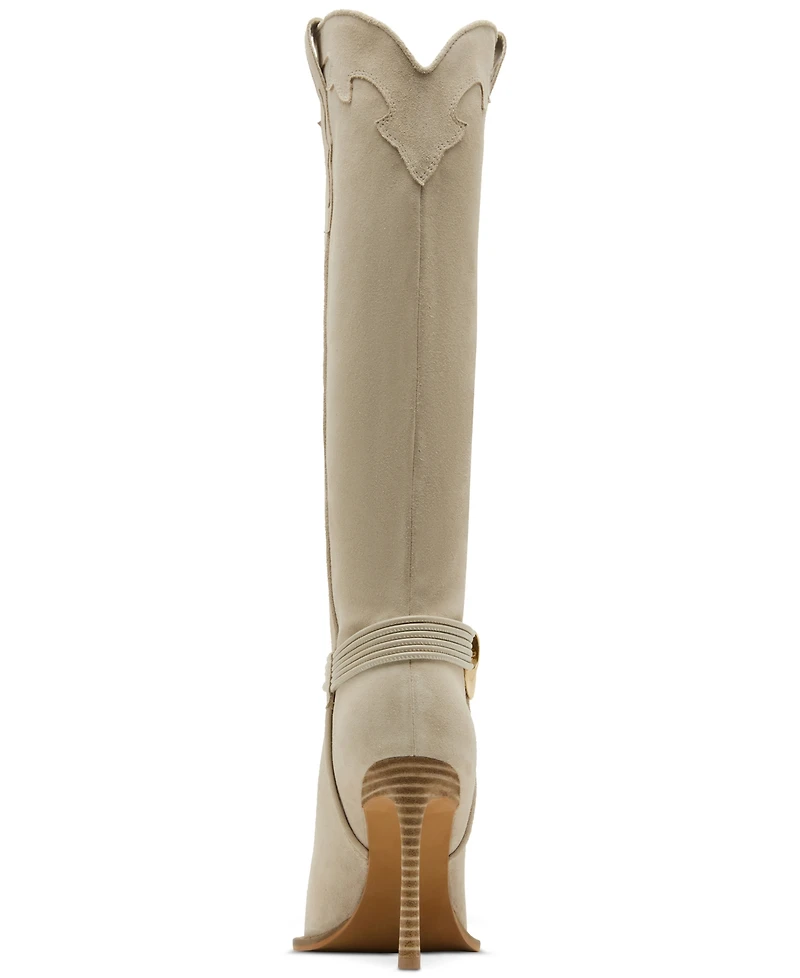 Steve Madden Women's Kyndall Knee-High Embellished Stiletto Western Boots