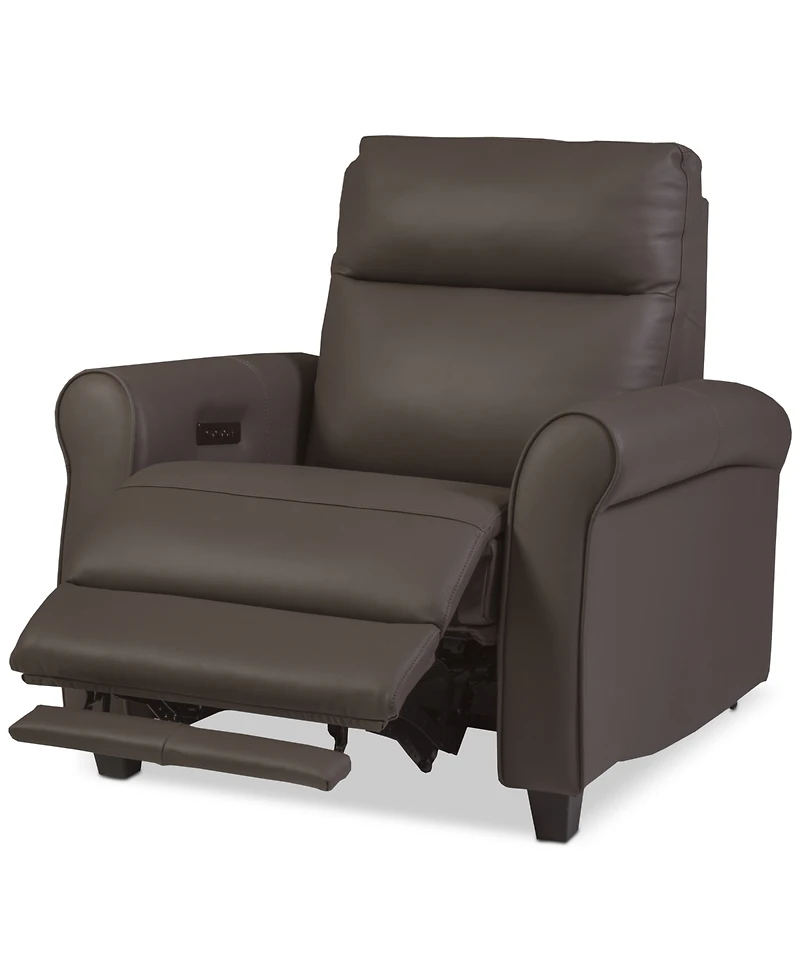 Thandler Leather Power Headrest Recliners, Exclusively at Macy's