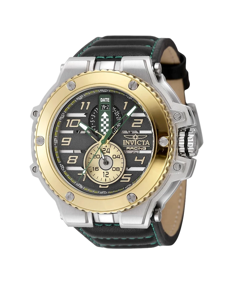 Invicta Men's 47380 Invicta Racing Quartz Multifunction Black, Gold, Green Dial Watch