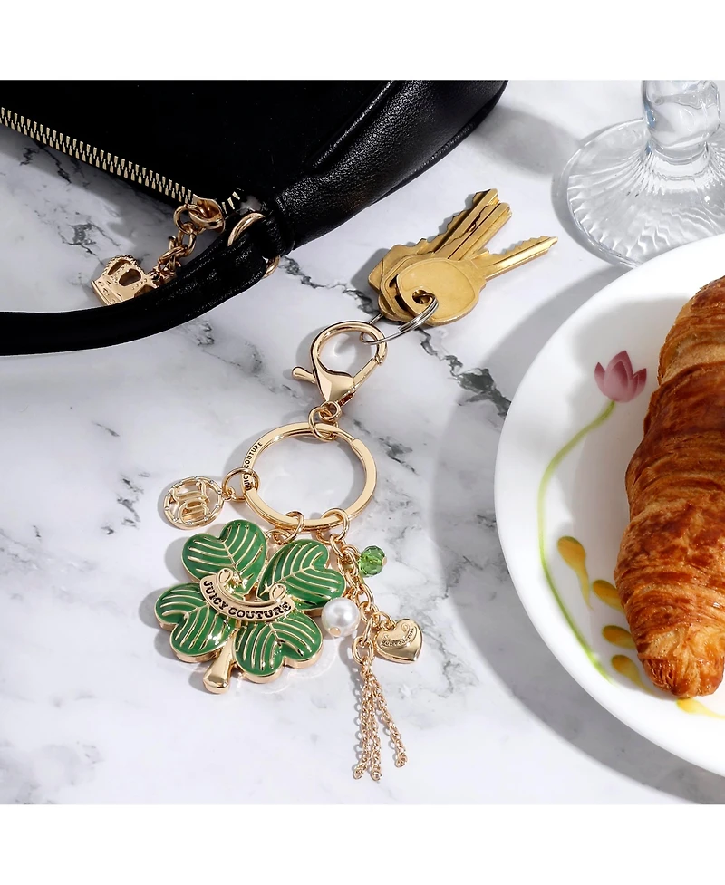 Juicy Couture Lucky Clover Charm Keychain