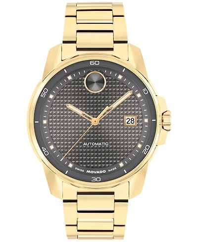 Movado Men's Bold Verso Swiss Automatic Ionic Plated Light Gold Steel Watch, 41mm