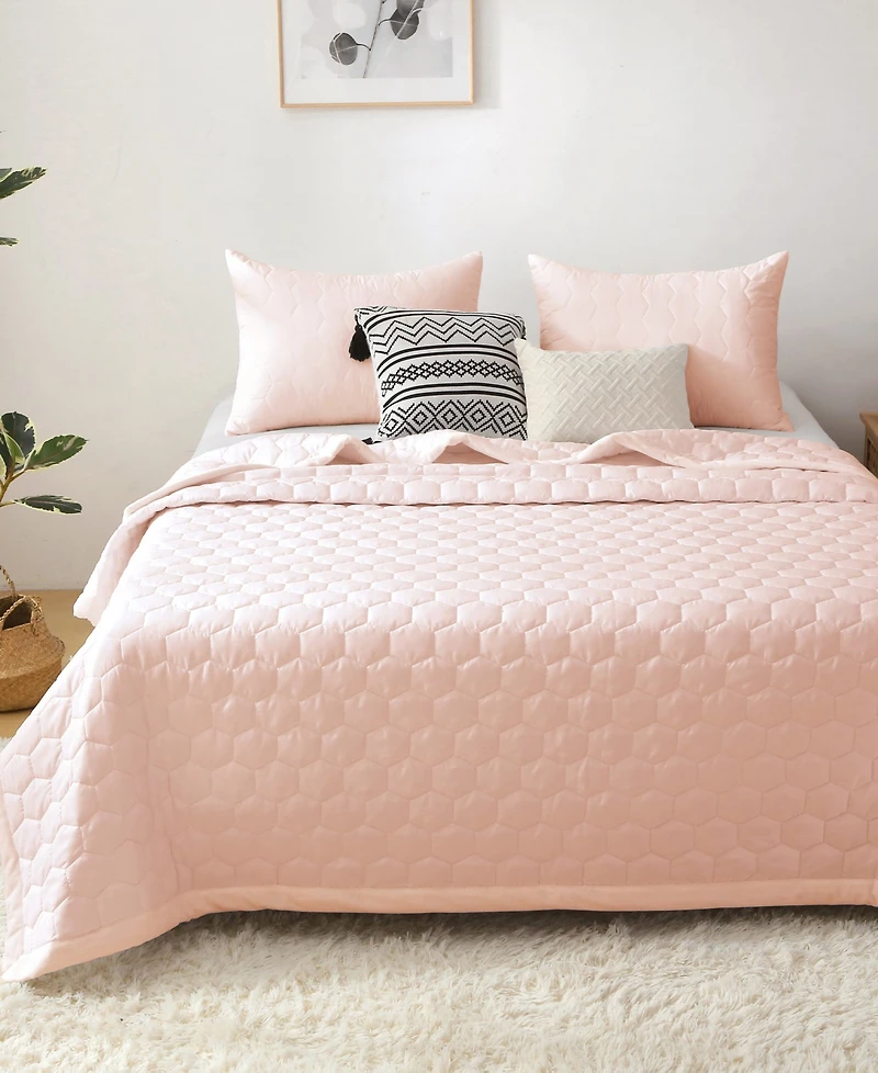 St. James Home Mini Honeycomb Down Alternative Blanket Set