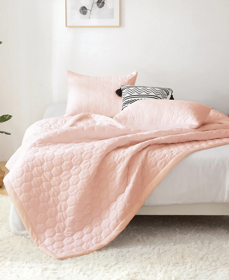 St. James Home Mini Honeycomb Down Alternative Blanket Set
