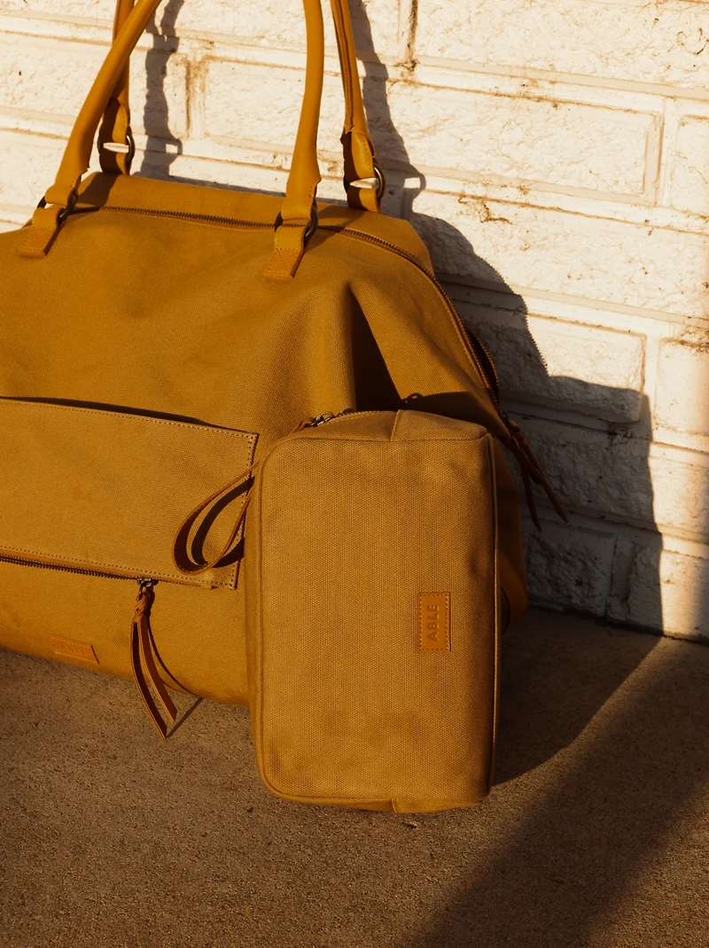 Able Daughter Dopp Kit Bag, Tan Canvas