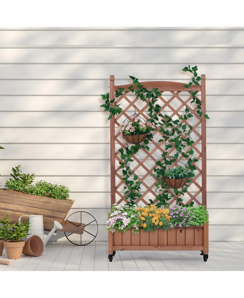 Streamdale 2-Pack Raised Garden Bed with Trellis & Climbing Racks