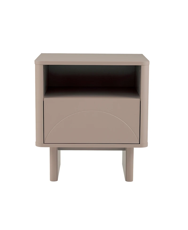 Manhattan Comfort Ella 19.7" Modern 2-Full Extension Drawer Nightstand