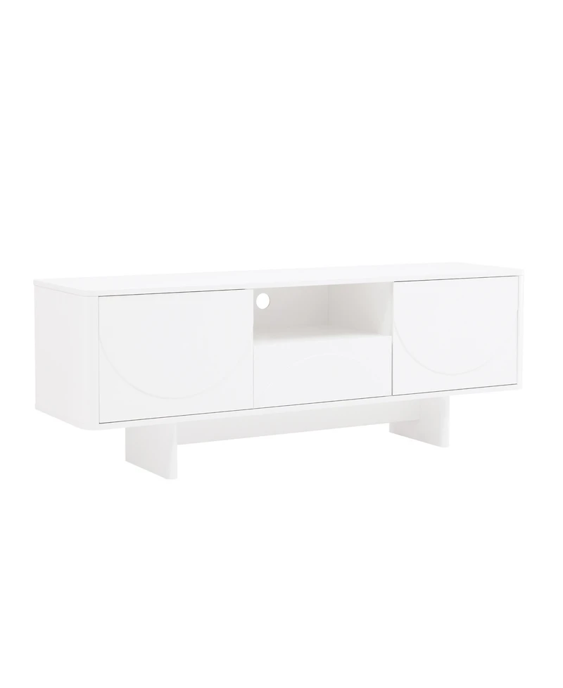 Manhattan Comfort Ella 59.1" Modern 5-Shelf Tv Stand Fits TVs up to 55"