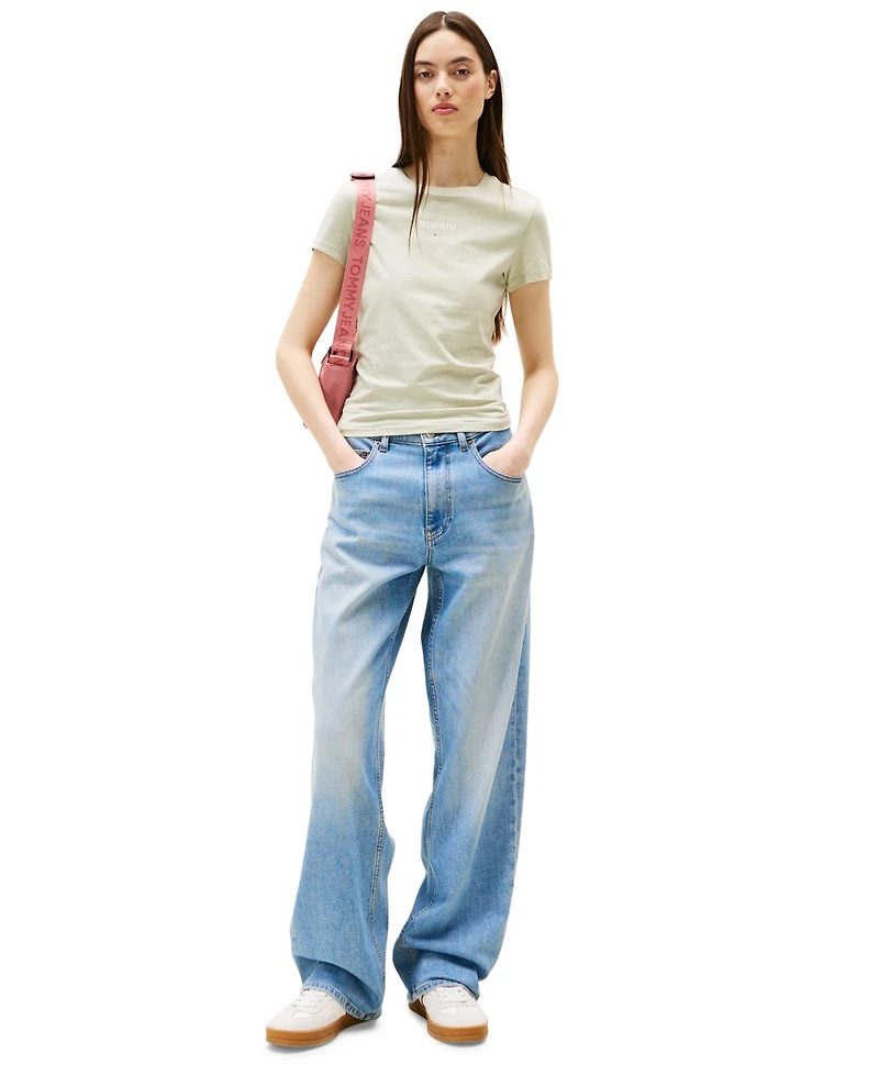 Tommy Jeans Women's Slim-Fit Essential Logo Graphic T-Shirt