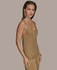 Donna Karan New York Women's Metallic Sweater Knit Tank Top