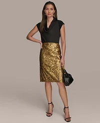 Donna Karan New York Women's Sequin Embellished Pencil Skirt