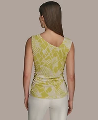 Donna Karan New York Women's Sleeveless Printed Knit Top