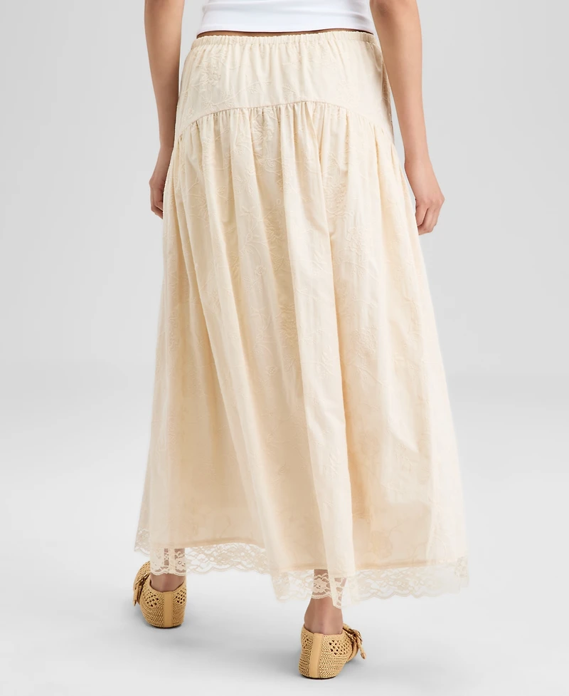 And Now This Women's Drop-Yoke Embroidered Maxi Skirt, Exclusively at Macy's