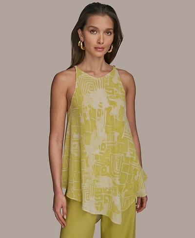 Donna Karan New York Women's Printed Sleeveless Blouse