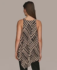 Donna Karan New York Women's Printed Sleeveless Blouse