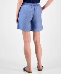Charter Club Women's High-Rise Wide-Leg Shorts, Exclusively at Macy's