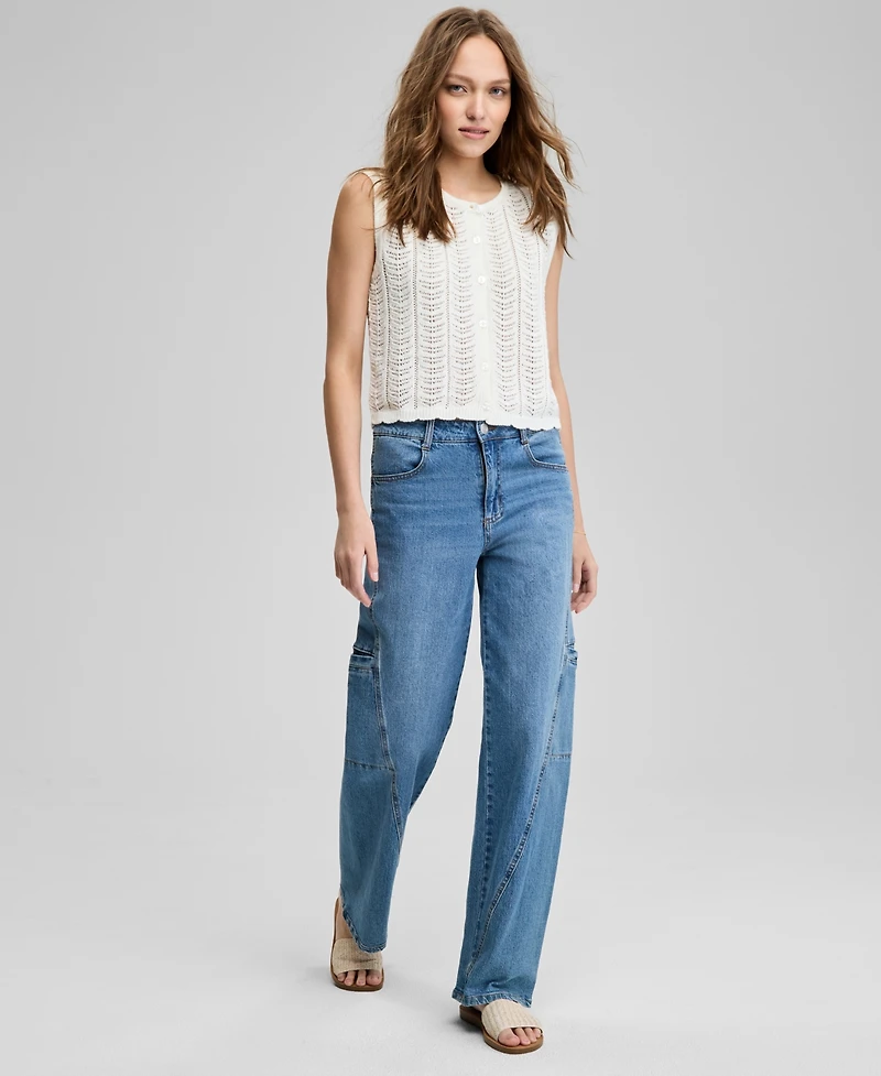 And Now This Women's Crochet Sweater Vest, Exclusively at Macy's