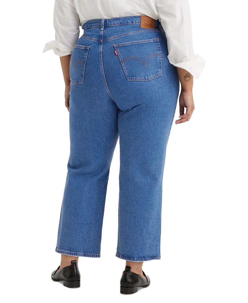 Levi's Plus Ribcage Straight-Leg Ankle Jeans