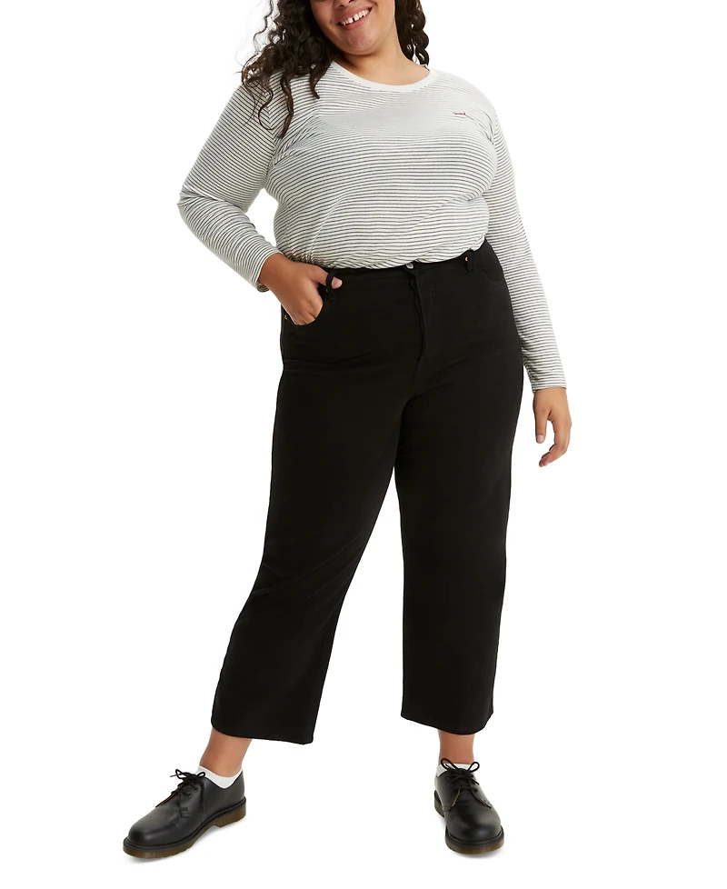 Levi's Plus Ribcage Straight-Leg Ankle Jeans