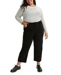 Levi's Plus Ribcage Straight-Leg Ankle Jeans