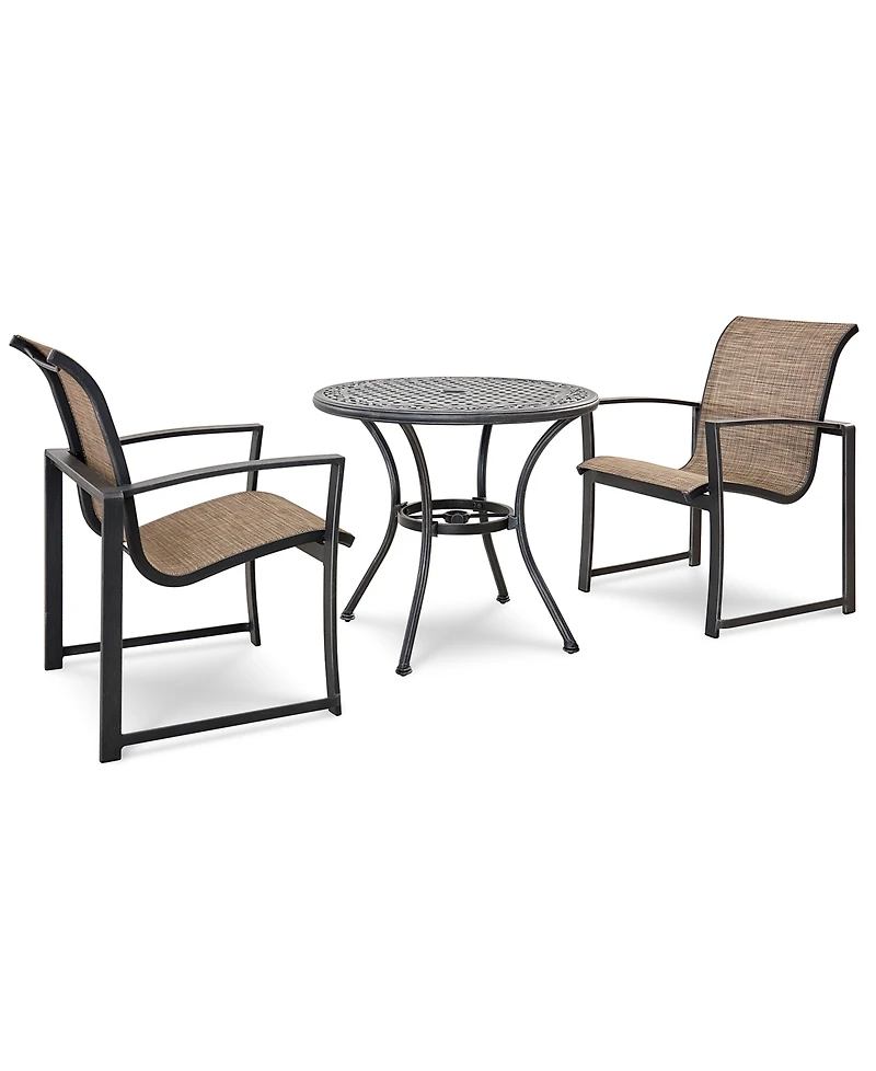 Wythburn Mix and Match 32" Round Cast Aluminum Outdoor Bistro Table, Created for Macy's