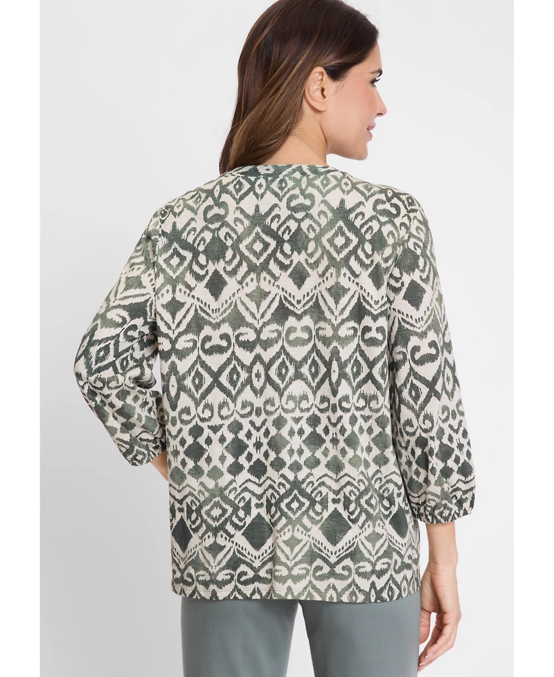 Olsen Women's Ikat Tunic T-Shirt