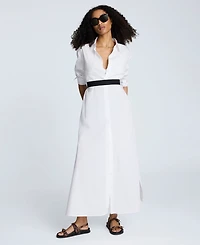 Kenneth Cole Women's Long-Sleeve Maxi Shirtdress