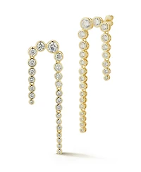 Rachel Zoe 14K Gold Plated Sterling Silver Graduating Tennis Drop Earrings