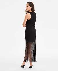 Bar Iii Women's Sleeveless Fringe-Hem Dress, Exclusively at Macy's