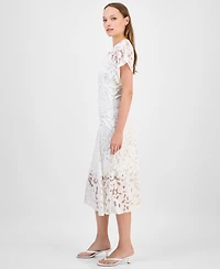 Boss Orange Women's Floral Lace Midi Dress