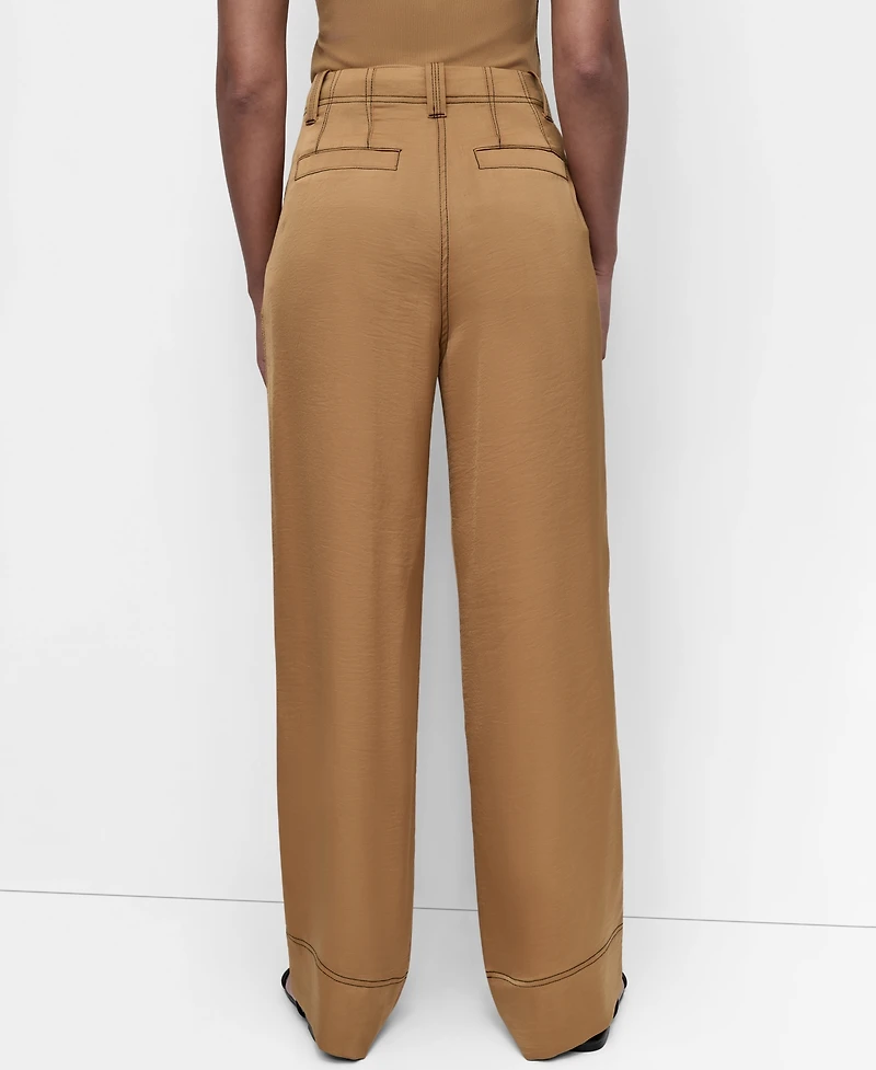 Dkny Women's Glazed Dressing Contrast Stitch Pant