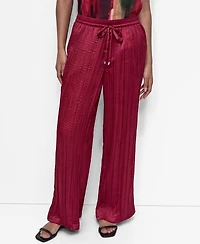 Dkny Women's Crushed Crease Wide-Leg Pants